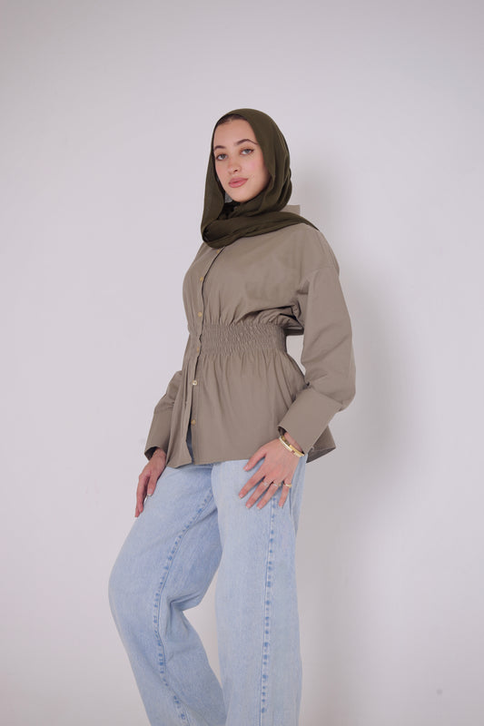 Diara Shirt in Sage Olive