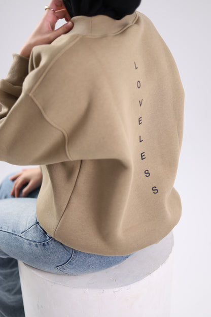 Loveless Beige Sweatshirt