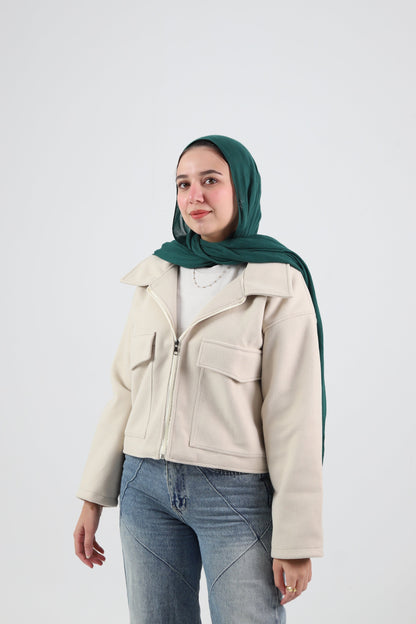 The Elite Wool Jacket - Off White