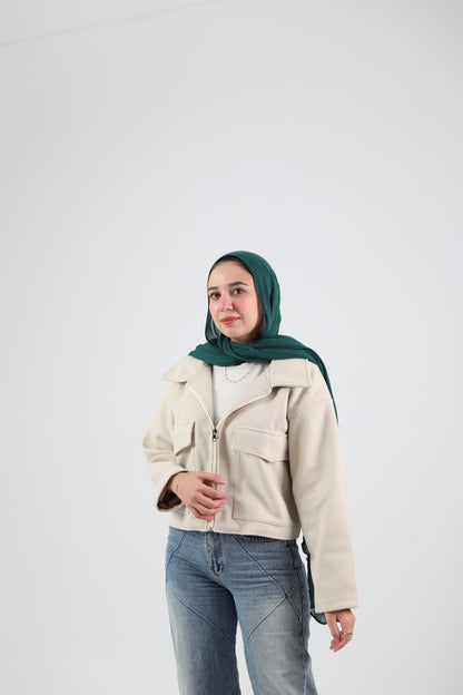 The Elite Wool Jacket - Off White