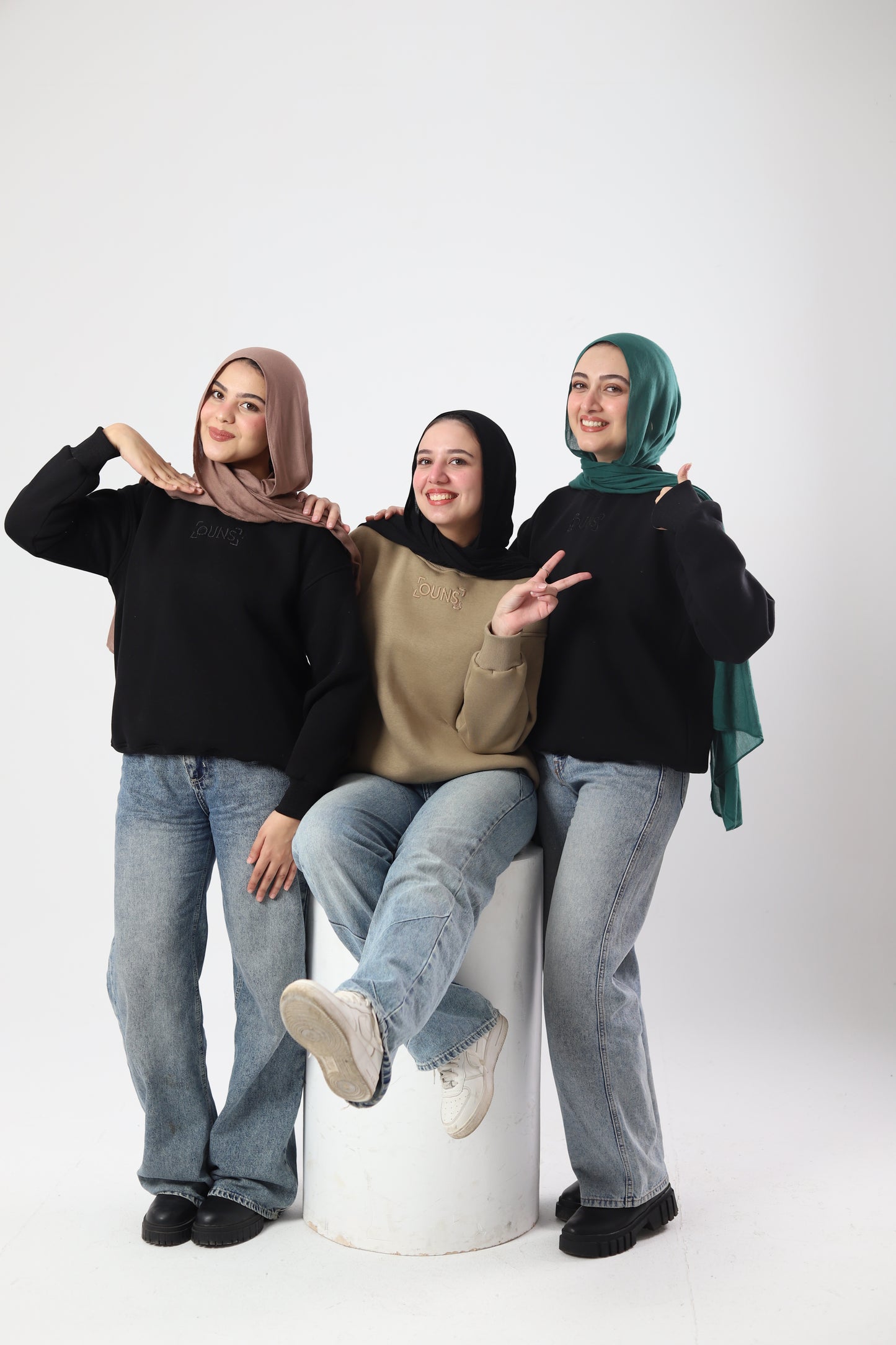 Black + Beige Crewneck Bundle