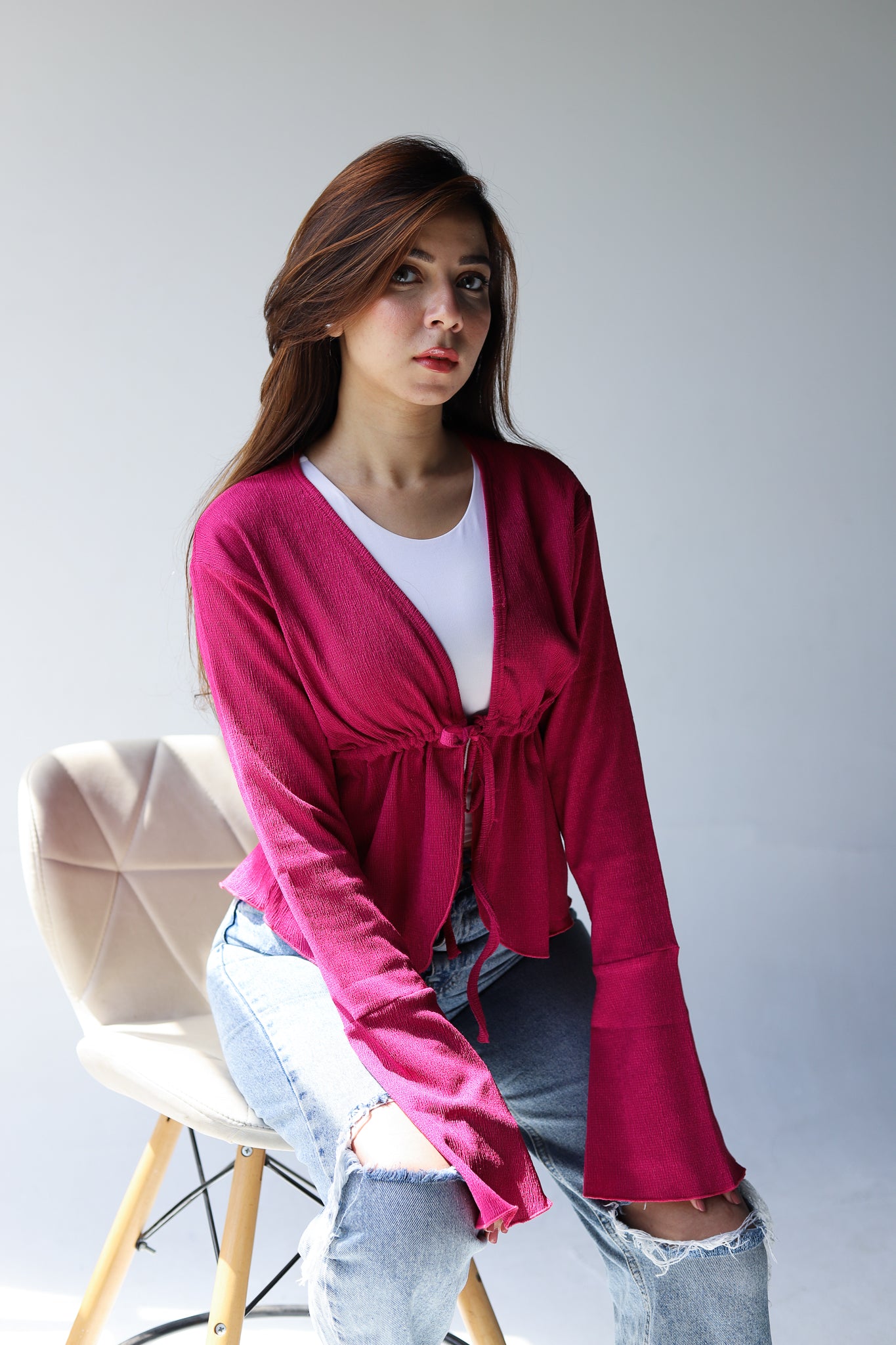 Pearla Raspberry shirt